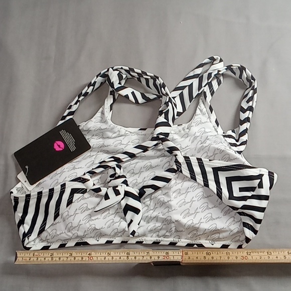 Bathing Suit Marilyn Monroe Swimwear TWO Piece BIKINI BLACK WHITE NEW LARGE - Picture 10 of 10